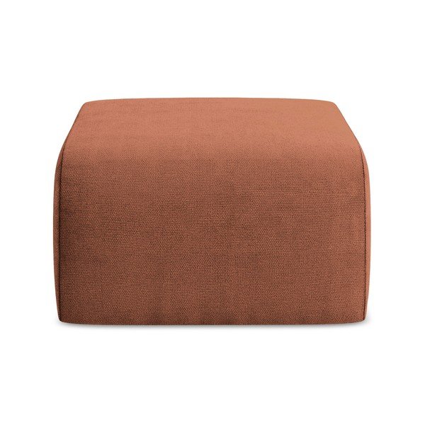 Podnóżek z tkaniny szenilowej w kolorze terakoty Lani – Makamii-image-2