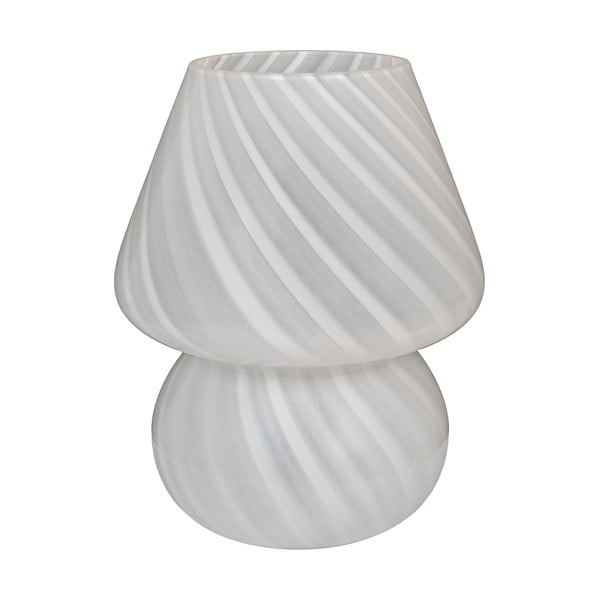 Biała lampa stołowa LED ze szklanym kloszem (wysokość 19,5 cm) Alton – House Nordic