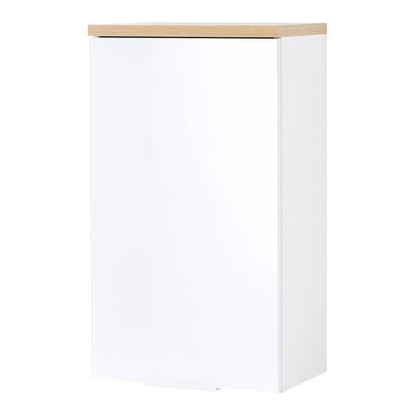 Biała wisząca szafka łazienkowa w dekorze dębu 39x69 cm Pescara – Germania-image-3