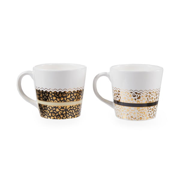 Kamionkowe kubki w biało-złotym kolorze zestaw 2 szt. 300 ml London – Premier Housewares-image-2