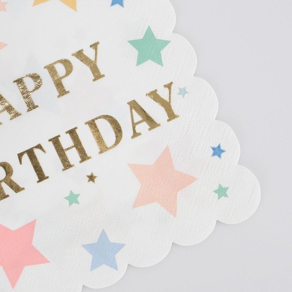 Papierowe serwetki zestaw 16 szt. Happy Birthday – Meri Meri-image-1