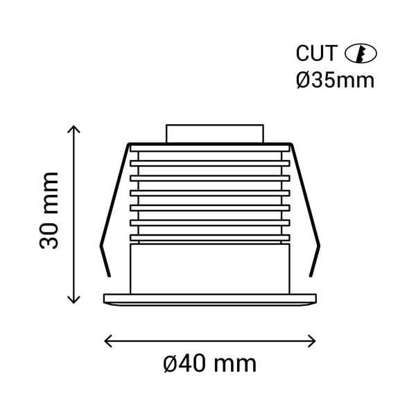 Czarno-biała lampa punktowa LED ø 4 cm – SULION-image-3