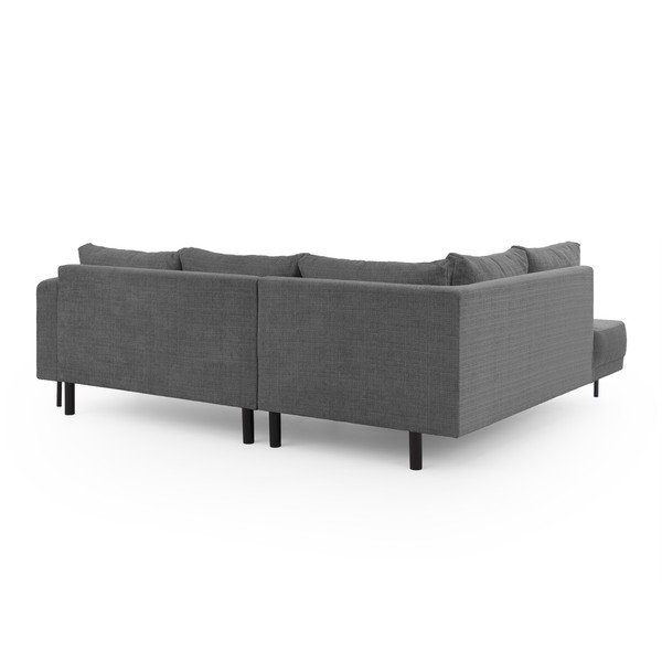 Ciemnoszary narożnik z tkaniny szenilowej (lewostronny/w kształcie litery L) Mauris  – Ropez-image-3