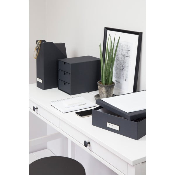 Ciemnoszary organizer z 3 szufladkami Bigso Box of Sweden Ingrid-image-1