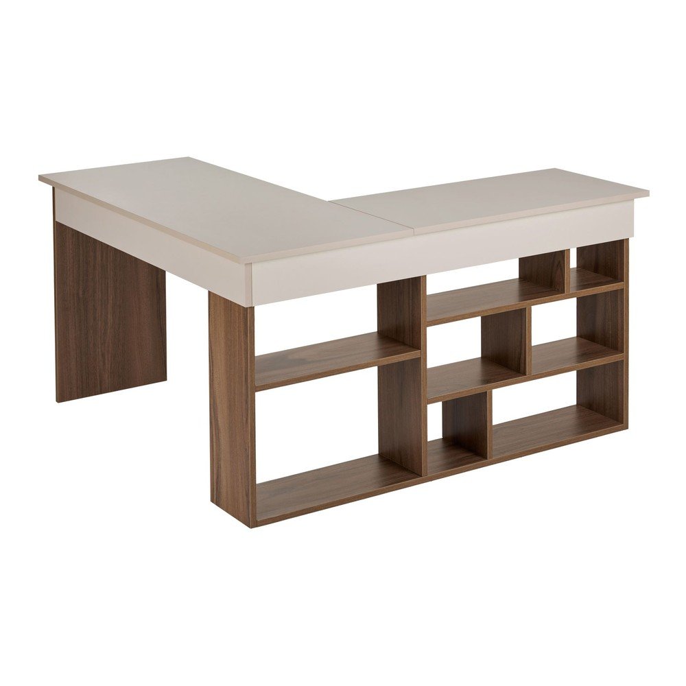 Biurko w dekorze orzecha 120x130 cm Vesper – Kalune Design