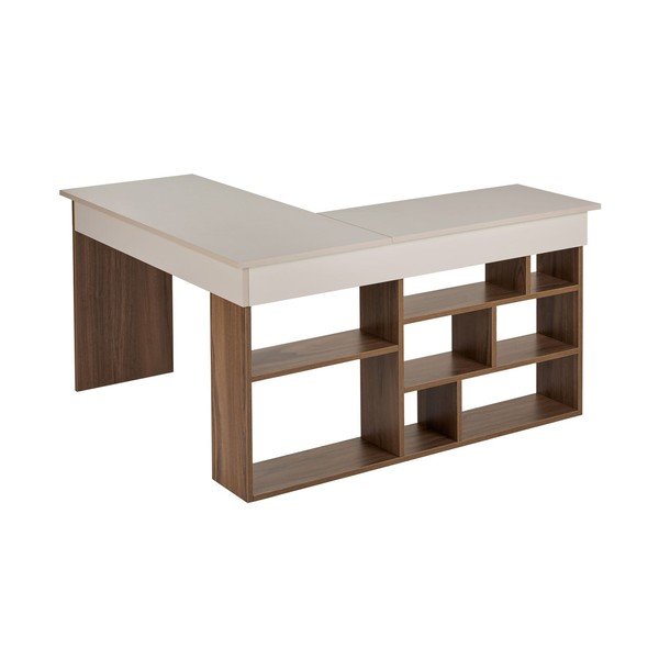 Biurko w dekorze orzecha 120x130 cm Vesper – Kalune Design