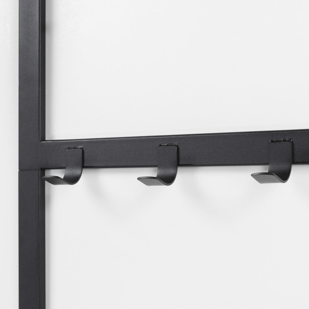 Czarny metalowy zestaw do przedpokoju 70x178x29 cm Ivar – Spinder Design (zdjęcie 3)