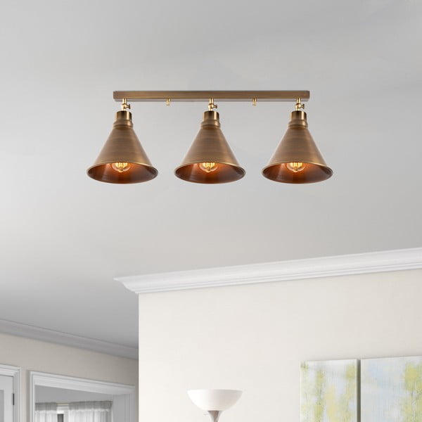 Lampa sufitowa w kolorze brązu z metalowym kloszem ø 20 cm Tramino – Opviq lights-image-1