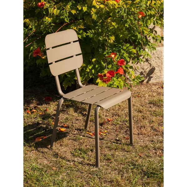 Zielono-brązowy metalowy zestaw mebli ogrodowych dla 8 osób Alicante − Ezeis-image-1