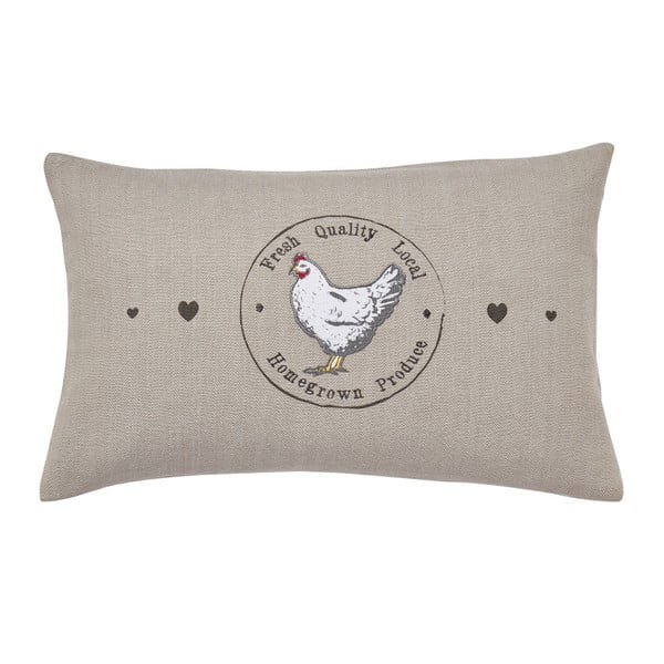 Kremowa poduszka z bawełny Cooksmart ® Farmers Kitchen, 50 x 30 cm