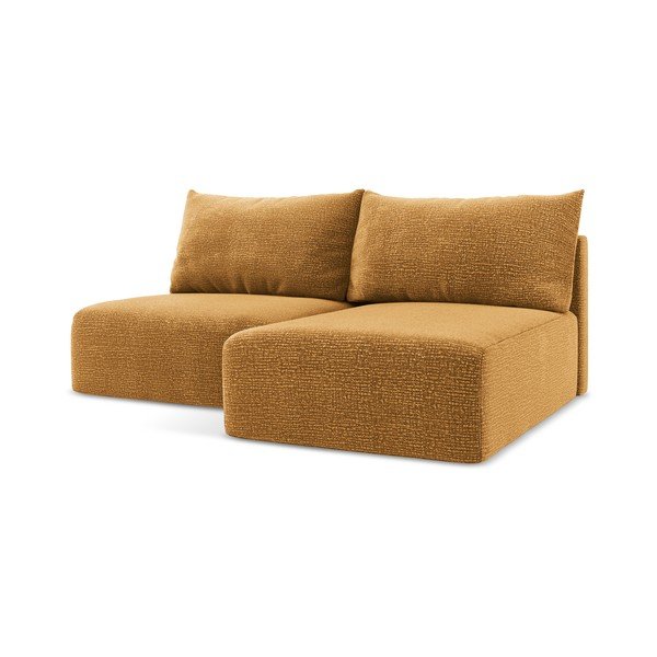 Pomarańczowy rozkładany/ze schowkiem narożnik (prawostronny) Kalena – Makamii-image-2