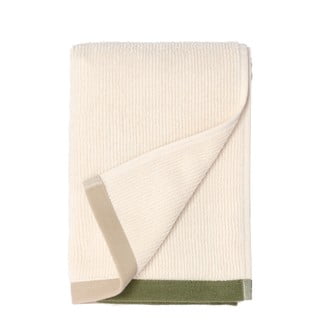 Zielono-beżowy bawełniany ręcznik 50x100 cm Contrast – Södahl