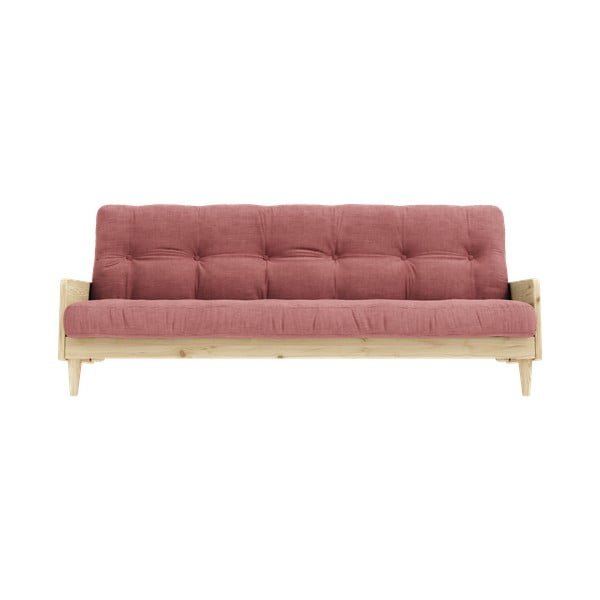 Różowa rozkładana sofa 190 cm Indie – Karup Design