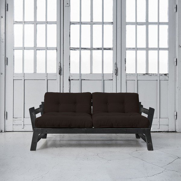 Sofa rozkładana Karup Step Black/Brown-image-1