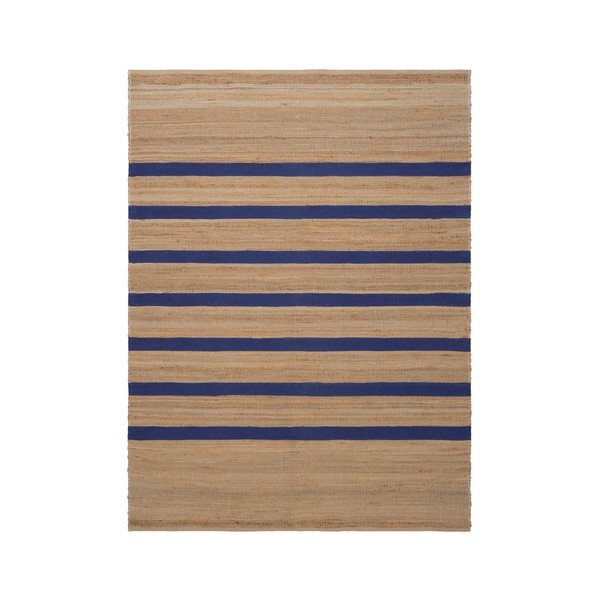 Niebieski/w naturalnym kolorze dywan z mieszanki juty tkany ręcznie 160x230 cm Otti – Jotex