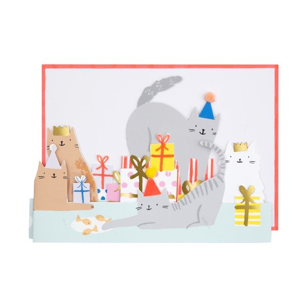 Kartka Cat Party – Meri Meri-image-1