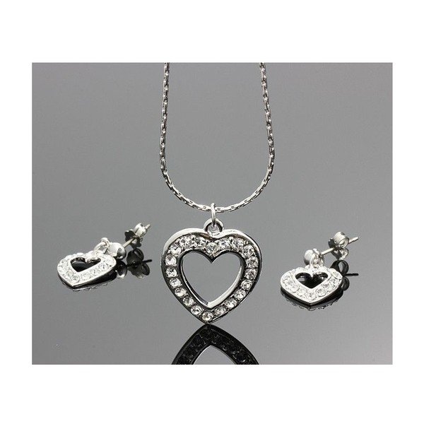 Komplet Swarovski Elements Real Heart