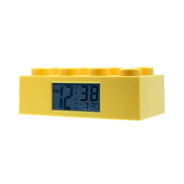 Żółty zegar z budzikiem LEGO® Brick-image-1