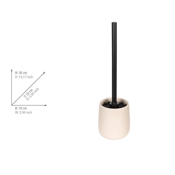 Kremowa ceramiczna szczotka do WC Margo – Allstar-image-1