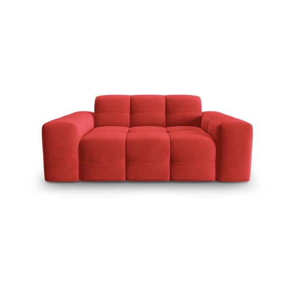 Czerwona aksamitna sofa 156 cm Kendal – Micadoni Home