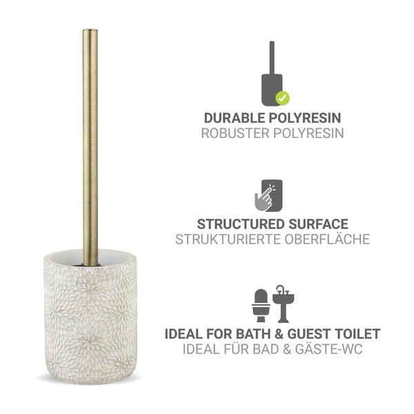 Biała szczotka do WC z żywicy polimerowej Montalfano – Wenko-image-3