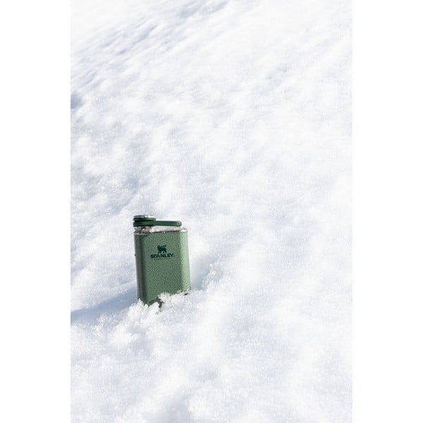 Zielona piersiówka ze stali nierdzewnej 230 ml Easy-Fill Wide Mouth Flask Hammer Tone Green – Stanley-image-1