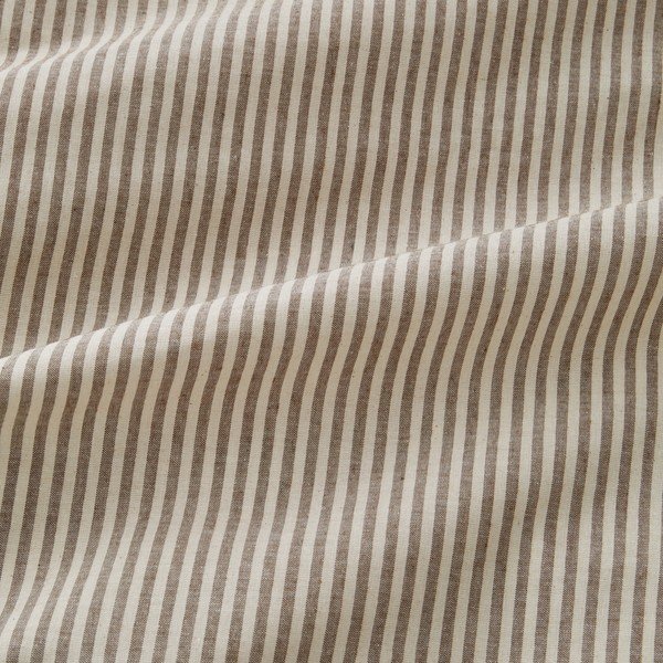 Szarobrązowa pościel jednoosobowa 135x200 cm Cotton Rich Narrow Woven Stripe – Pineapple Elephant-image-3