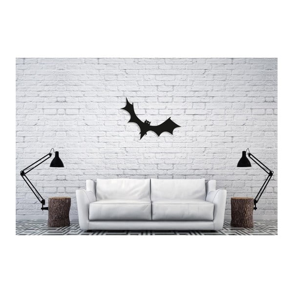 Czarna dekoracja ścienna Oyo Concept Bat, 35x50 cm
