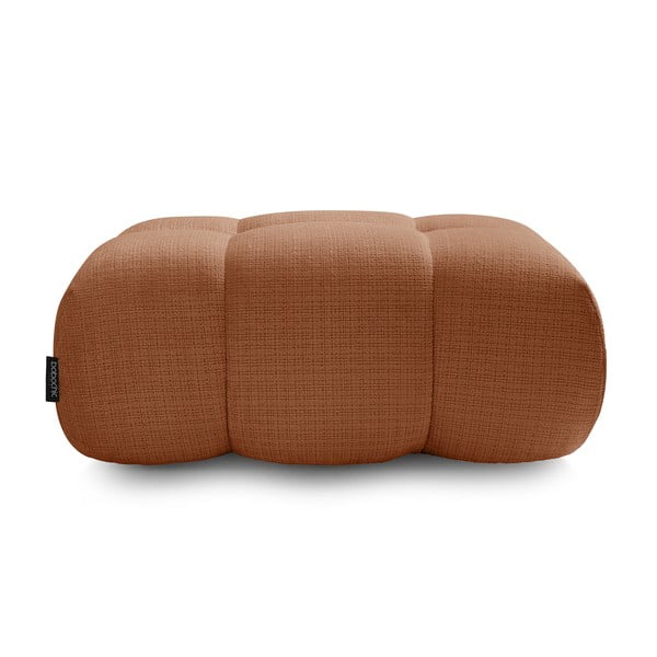 Ceglasty podnóżek z tkaniny szenilowej Ivane – Bobochic Paris