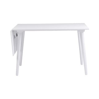 Biały stół z litego drewna dębowego Rowico Lotte Leaf, 120x80 cm
