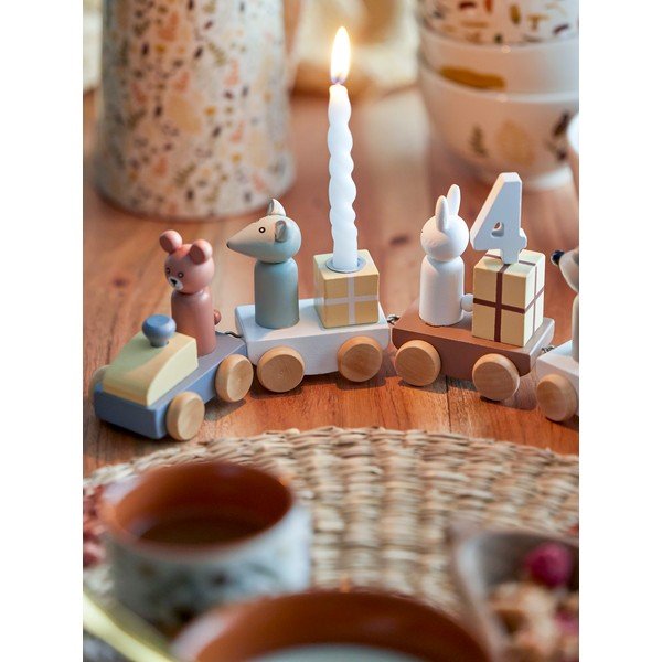 Dekoracyjny pociąg na świeczki urodzinowe Bloomingville B-Day Train-image-1