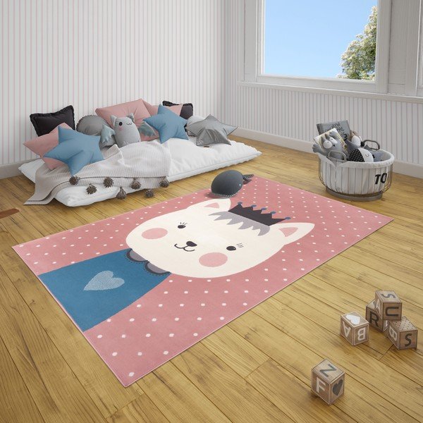 Dziecięcy różowy dywan Hanse Home Adventures Kitty Bonny, 160x220 cm-image-1