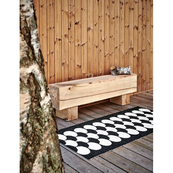 Czarny/kremowy chodnik odpowiedni na zewnątrz 70x150 cm Poppy Black Vanilla – Pappelina-image-3