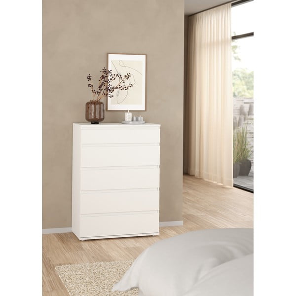 Biała wysoka komoda 77x107 cm Nova – Tvilum-image-1