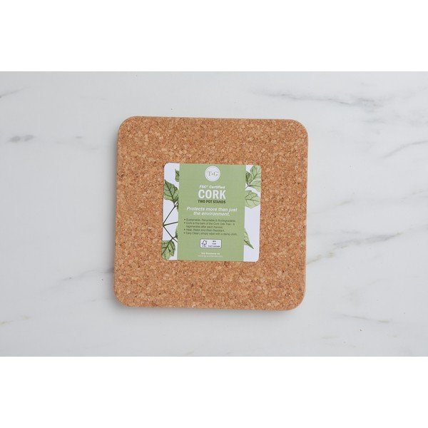 Zestaw 2 korkowych podkładek pod garnek T&G Woodware, 20x20 cm-image-1
