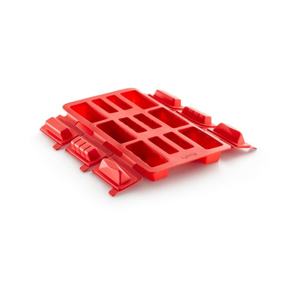 Czerwona silikonowa forma do mini roladek Lékué Round