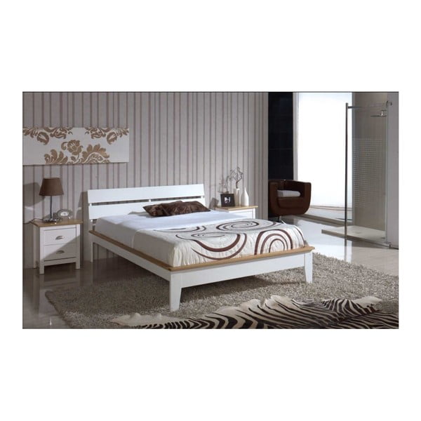 Białe łóżko SOB Javier, 140x200 cm