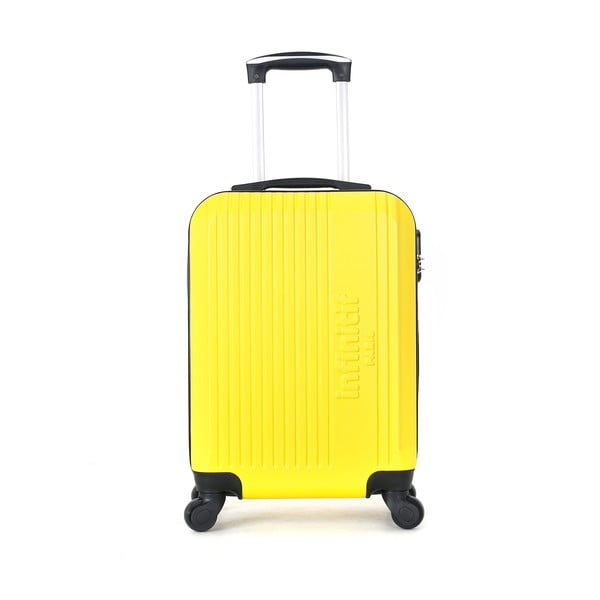 Żółta walizka fakturowana z 4 kółkami Vertigo Mount Cameroon