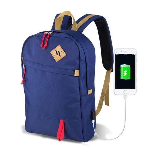 Niebieski plecak z portem USB My Valice FREEDOM Smart Bag