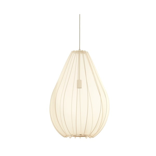 Beżowa lampa wisząca z tekstylnym kloszem ø 50 cm Itela – Light & Living-image-3