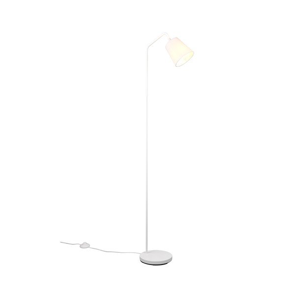 Biała lampa stojąca z tekstylnym kloszem (wys. 148 cm) Buddy – Reality-image-1