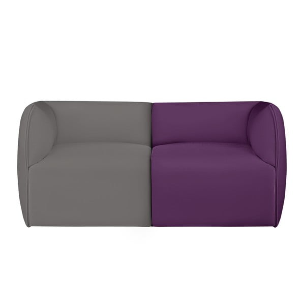 Szaro-fioletowa modułowa sofa 2-osobowa Norrsken Ebbe