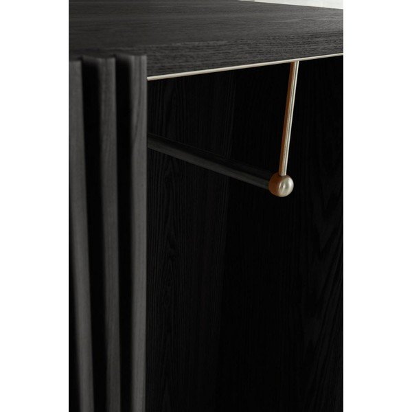 Czarny zestaw do przedpokoju w dekorze jesionu 110x120x40 cm Sion – Jotex-image-2