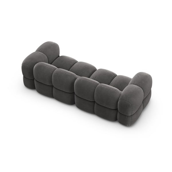 Szara aksamitna sofa 250 cm Loretto – Cosmopolitan Design-image-4