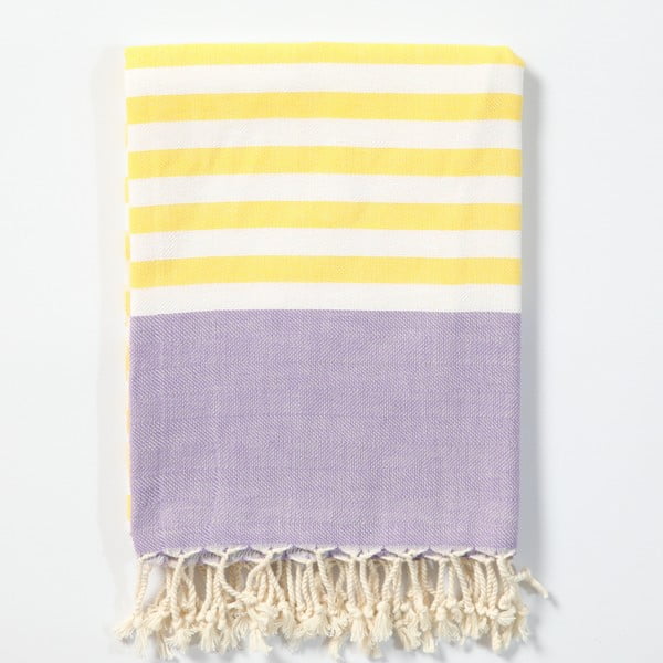 Ręcznik hammam z ręcznie tkanej bawełny ZFK Hanne, 170x100 cm