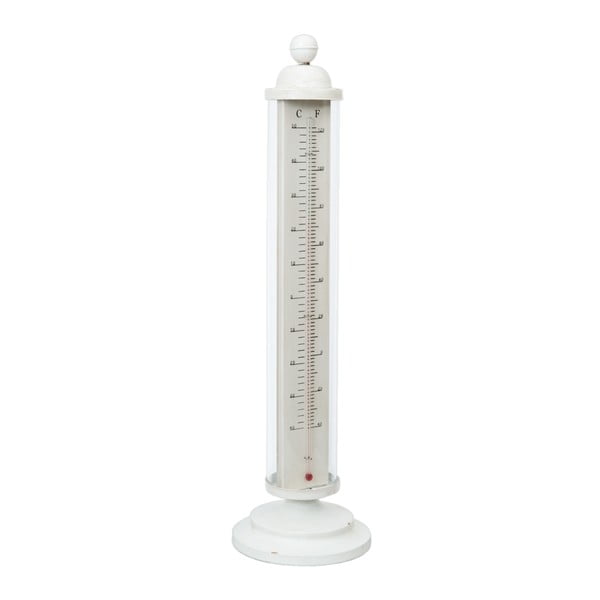 Biały termometr zewnętrzny Clayre & Eef