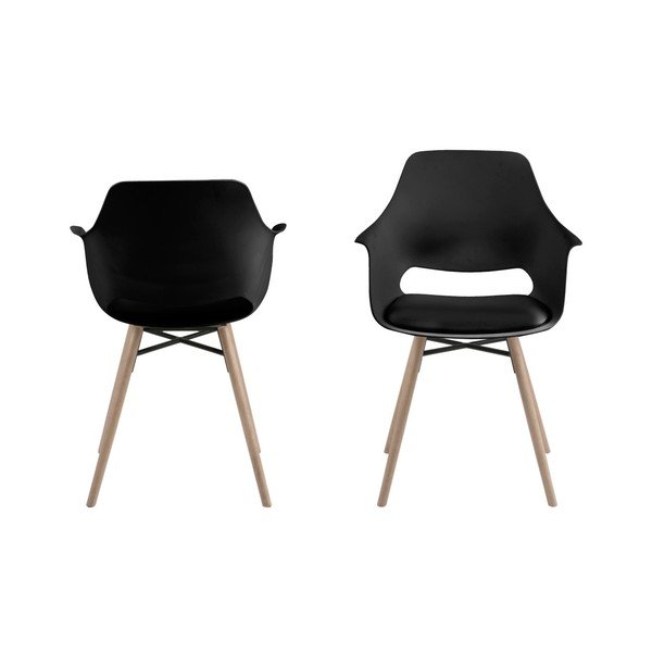 Zestaw 2 czarnych krzeseł Actona Ramona Dining Set-image-2