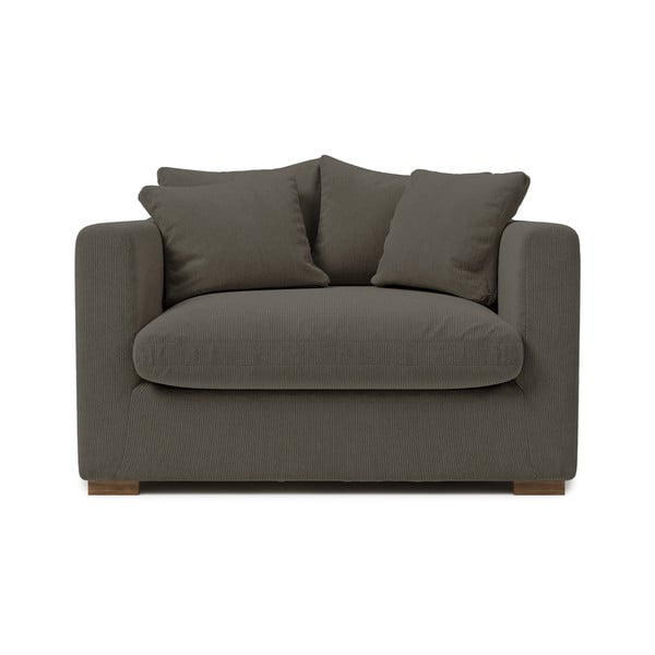 Ciemnoszary sztruksowy fotel Comfy – Scandic