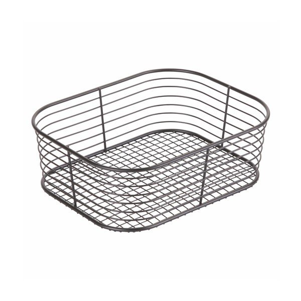 Czarny koszyk iDesign Vienna, 23,8x18,4 cm