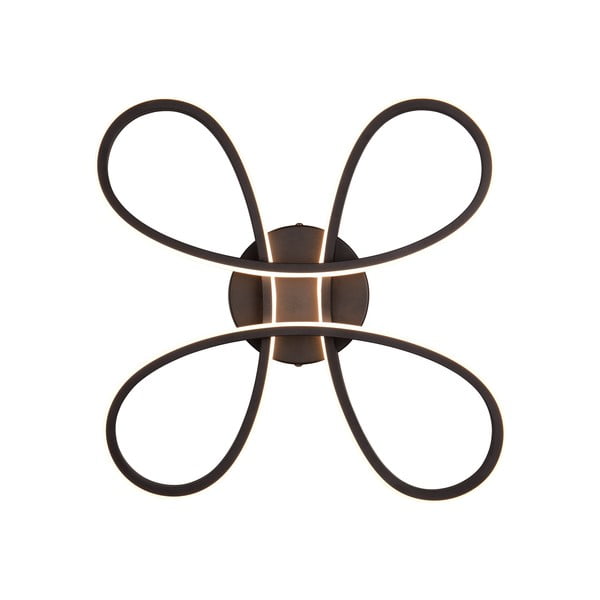 Czarna lampa sufitowa LED 40x40 cm Fly – Trio-image-3